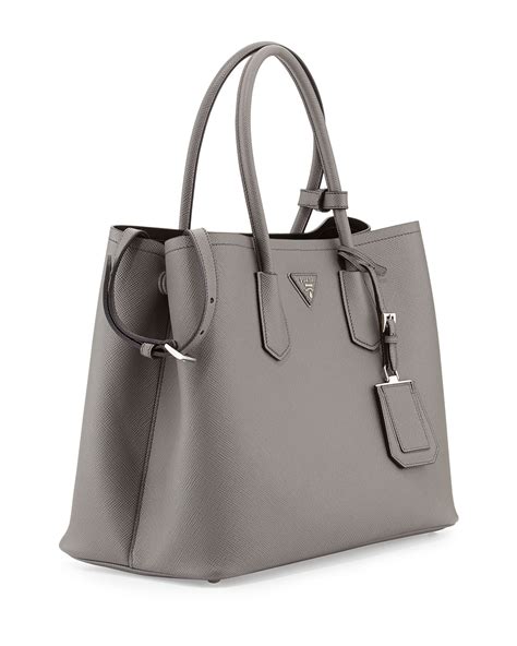 prada saffiano medium purse gray|Prada saffiano bag price.